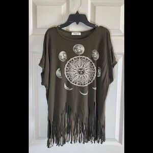 Fringe boho crop top
